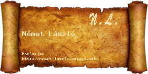 Német László névjegykártya