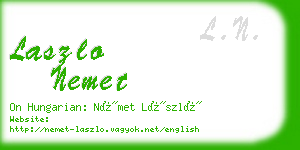 laszlo nemet business card